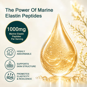 RTQSU élastine marine capsules avec un verre d'eau