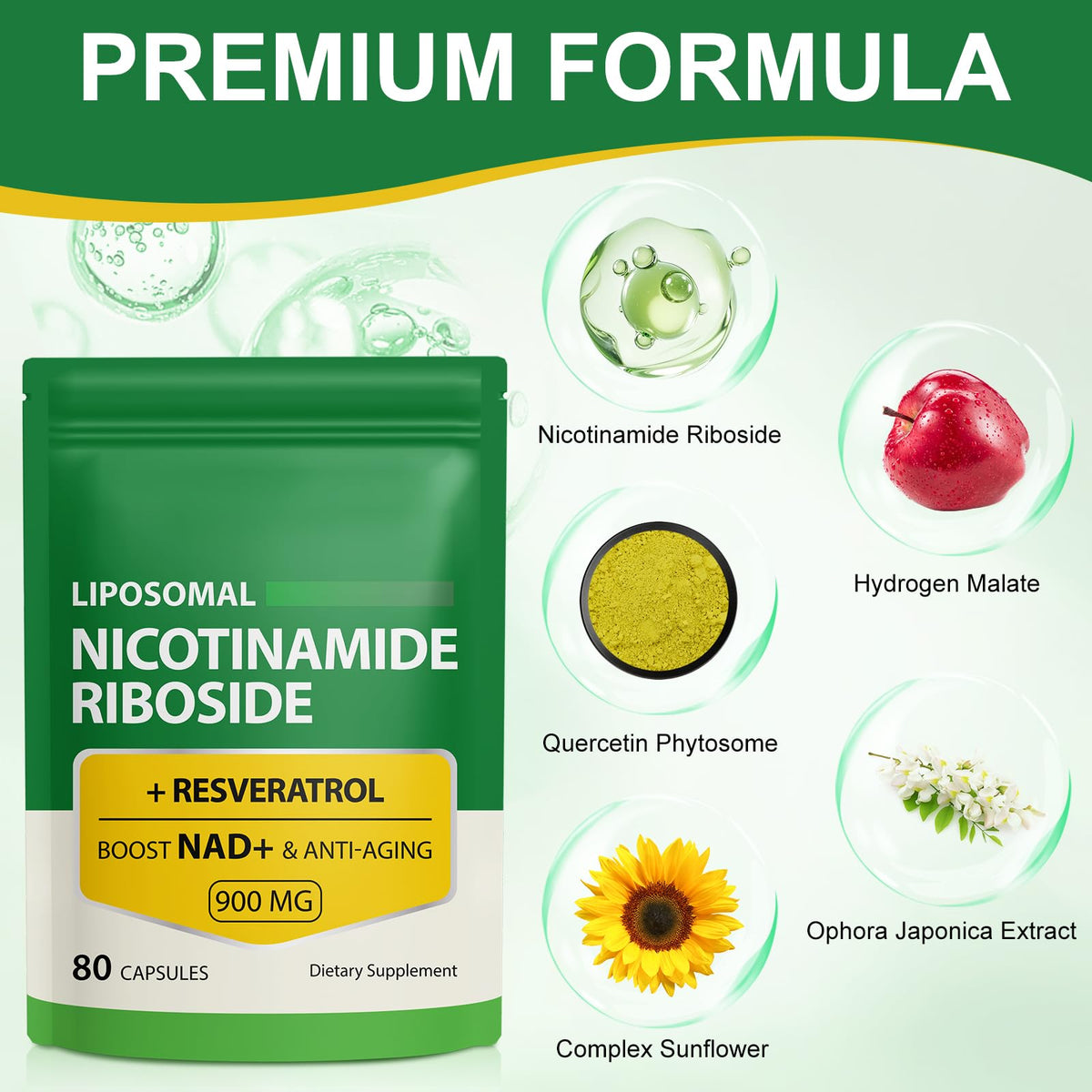 Ruduwu complément NAD, capsules sur fond blanc