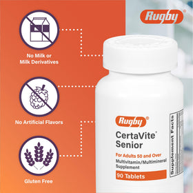 RUGBY LABORATORIES CertaVite Senior Multivitamines sur une table