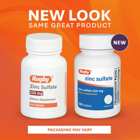 RUGBY LABORATORIES comprimés de sulfate de zinc 220 mg avec d'autres compléments