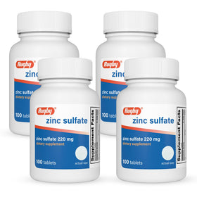 RUGBY LABORATORIES comprimés de sulfate de zinc 220 mg devant l'emballage