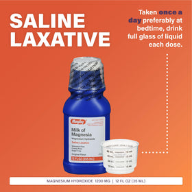 RUGBY LABORATORIES Lait de Magnésie 12 fl oz étiquette et dosage