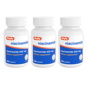 RUGBY LABORATORIES Niacinamide 500 mg 100 comprimés vue de face