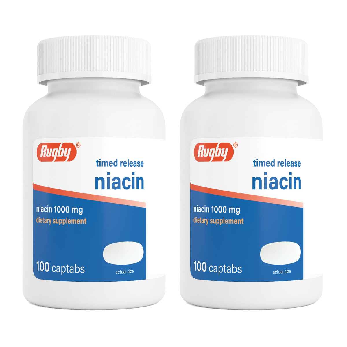 RUGBY LABORATORIES Niacine 1000mg Captabs boîte avant