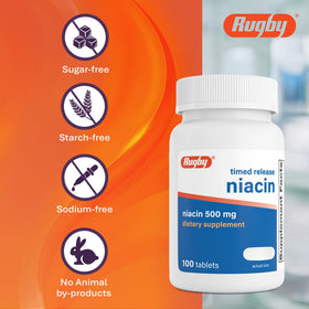 RUGBY LABORATORIES Niacine 500mg 100 Tablettes en utilisation quotidienne