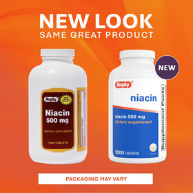 RUGBY LABORATORIES Niacine 500mg comprimés, gros plan sur les comprimés