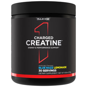 Rule 1 Proteins Charged Creatine 360g Blue Razz Lemonade front view