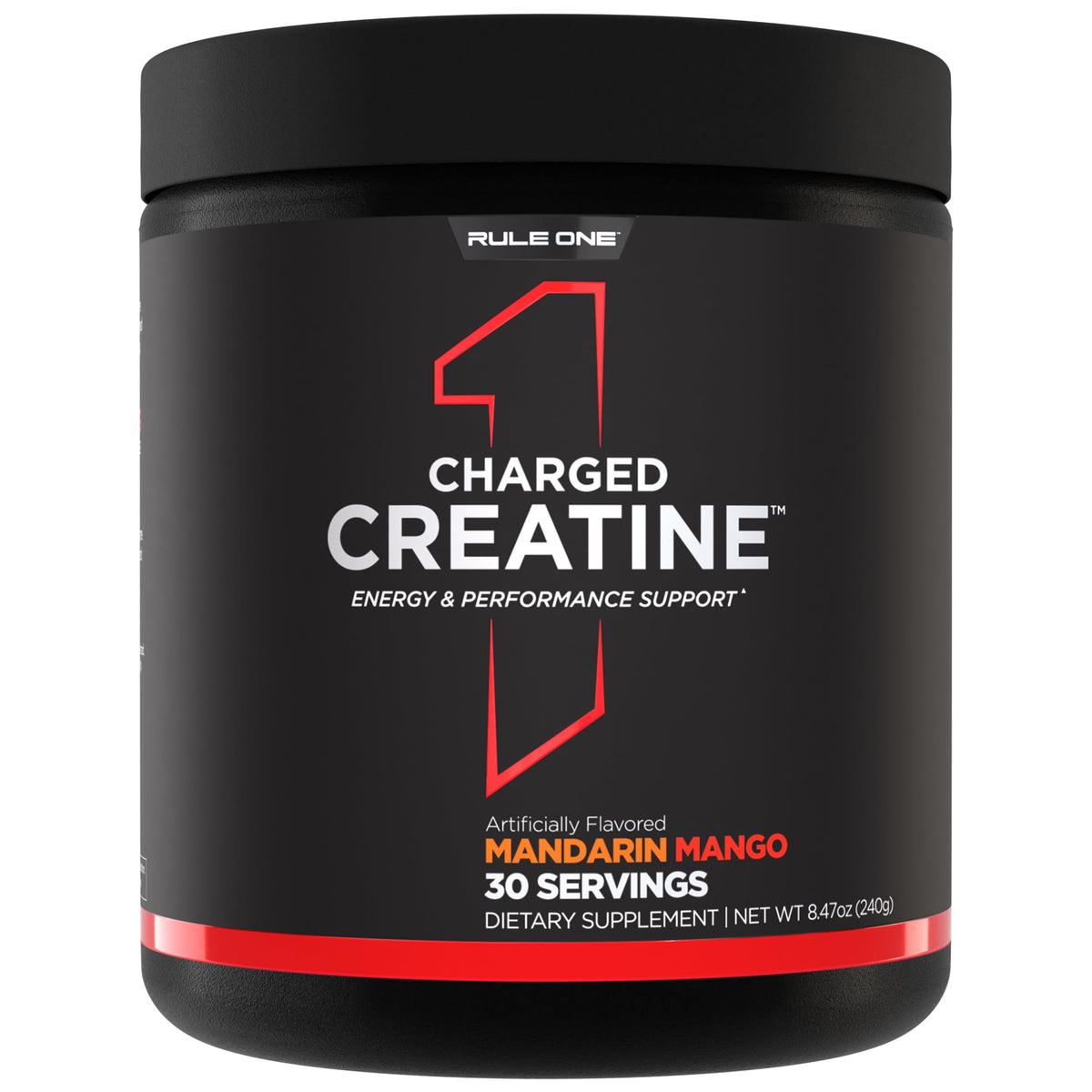Rule 1 Proteins Charged Creatine Mangue Mandarine vue de face