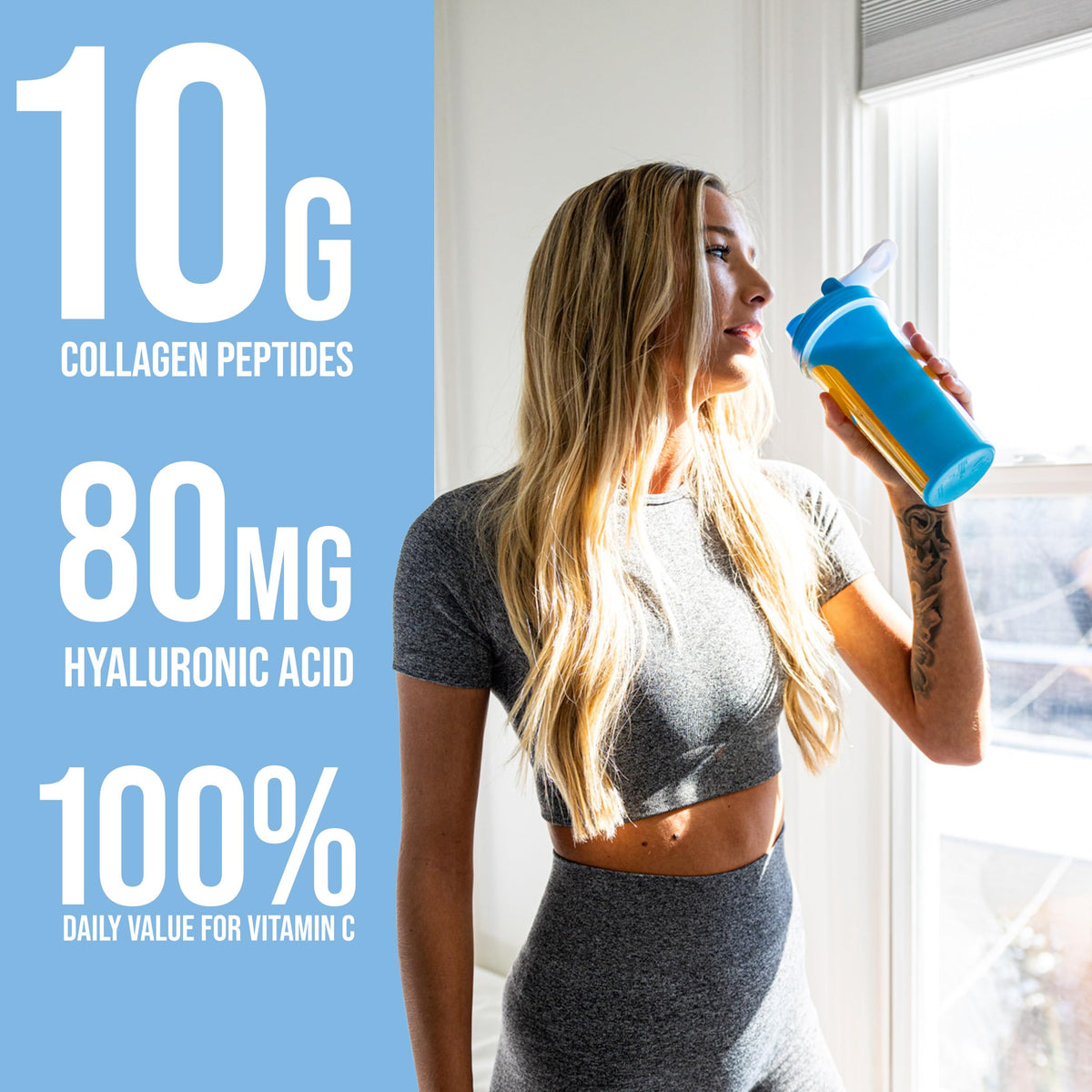 Rule 1 Proteins Collagen Peptides Pêche Mangue 350g étiquette et ingrédients