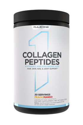 Rule 1 Proteins Collagen Peptides Pêche Mangue 350g vue de face