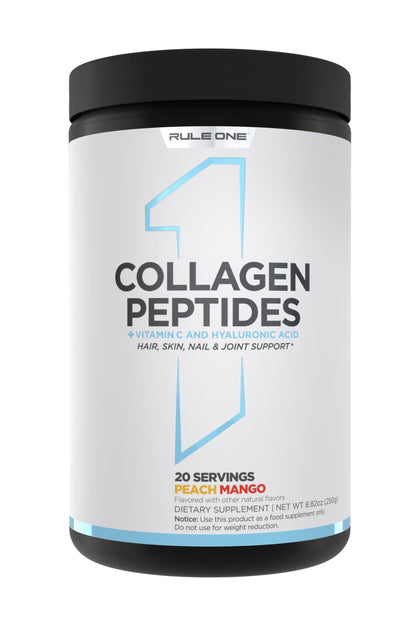 Rule 1 Proteins Collagen Peptides Pêche Mangue 350g vue de face