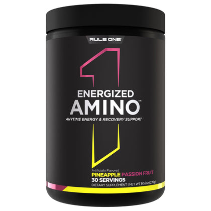 Rule 1 Proteins Energized Amino Ananas Passion front view