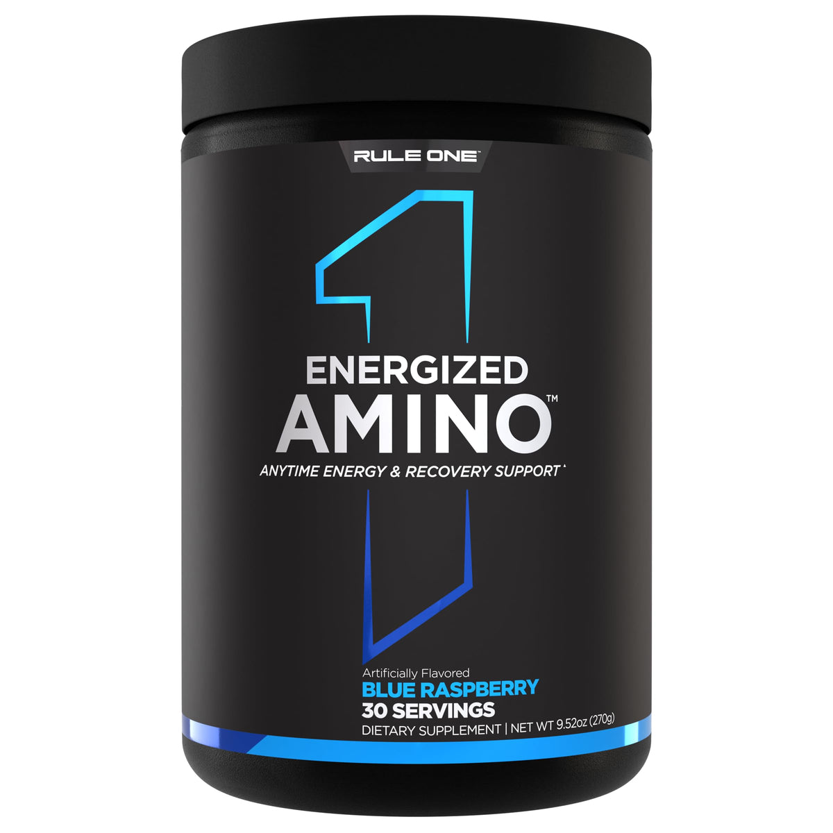 Rule 1 Proteins Energized Amino framboise bleue avant de l'ouvrir