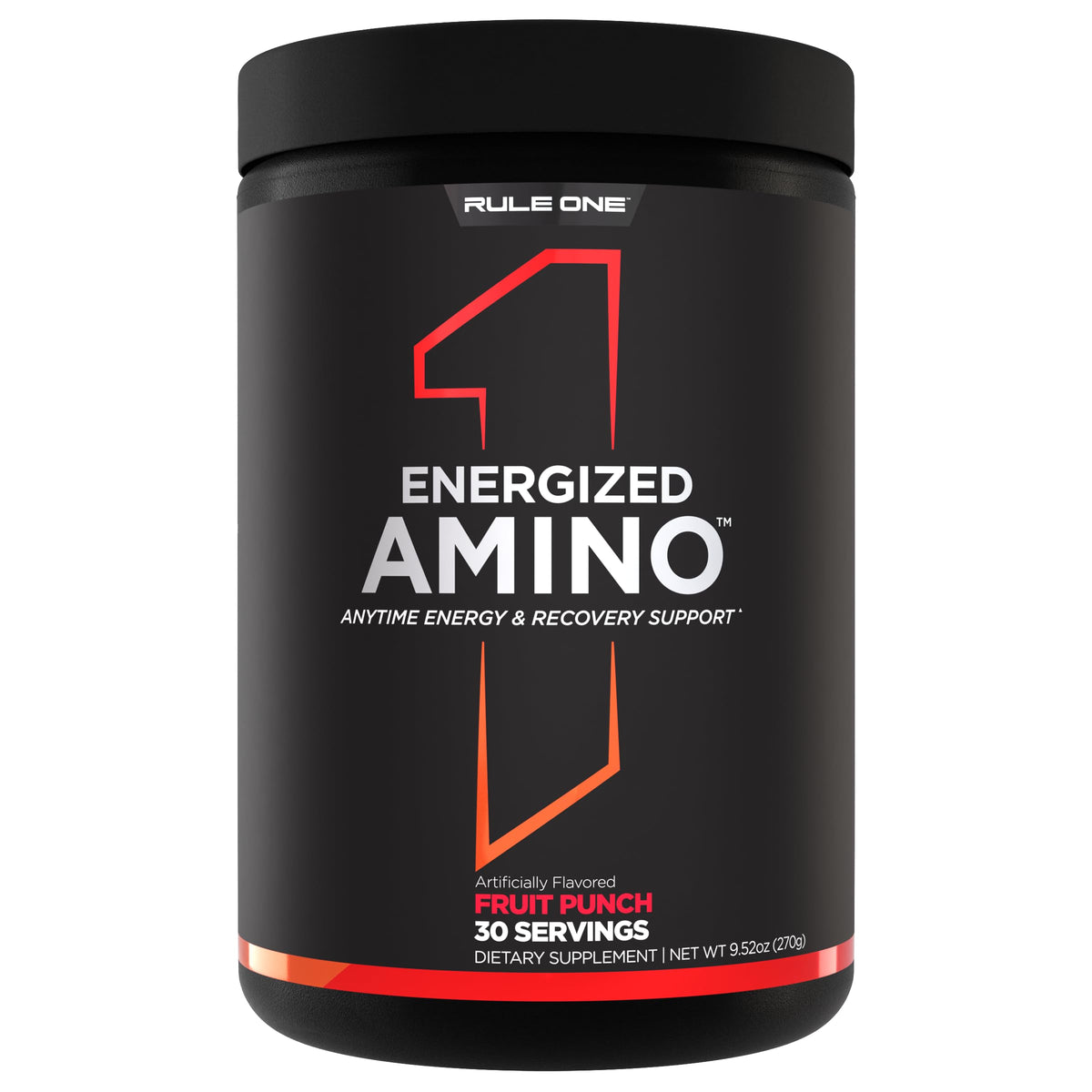 Rule 1 Proteins Energized Amino Fruit Punch 408g vue de face