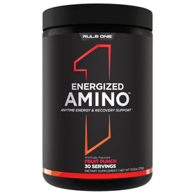 Rule 1 Proteins Energized Amino Fruit Punch 408g vue de face