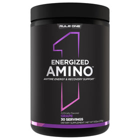 Rule 1 Proteins Energized Amino Grape 30 Servings 380g front view