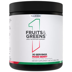 Rule 1 Proteins Fruits & Greens Poudre 280g Mélange de Baies vue de face