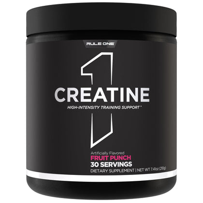 Rule 1 Proteins Poudre de Créatine 290g saveur punch de fruits vue avant