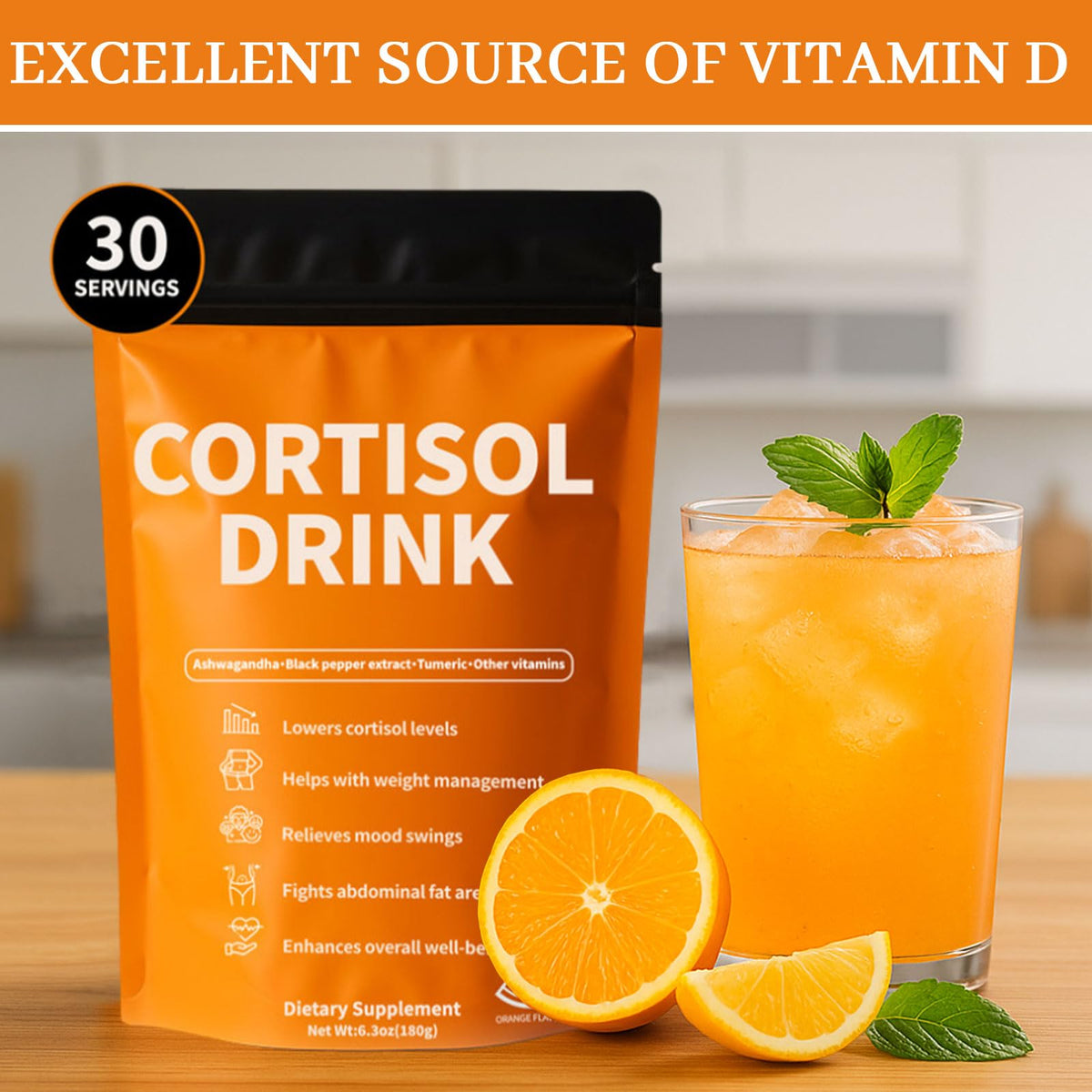 Rulinal Poudre de Boisson Cortisol 200g emballage arrière