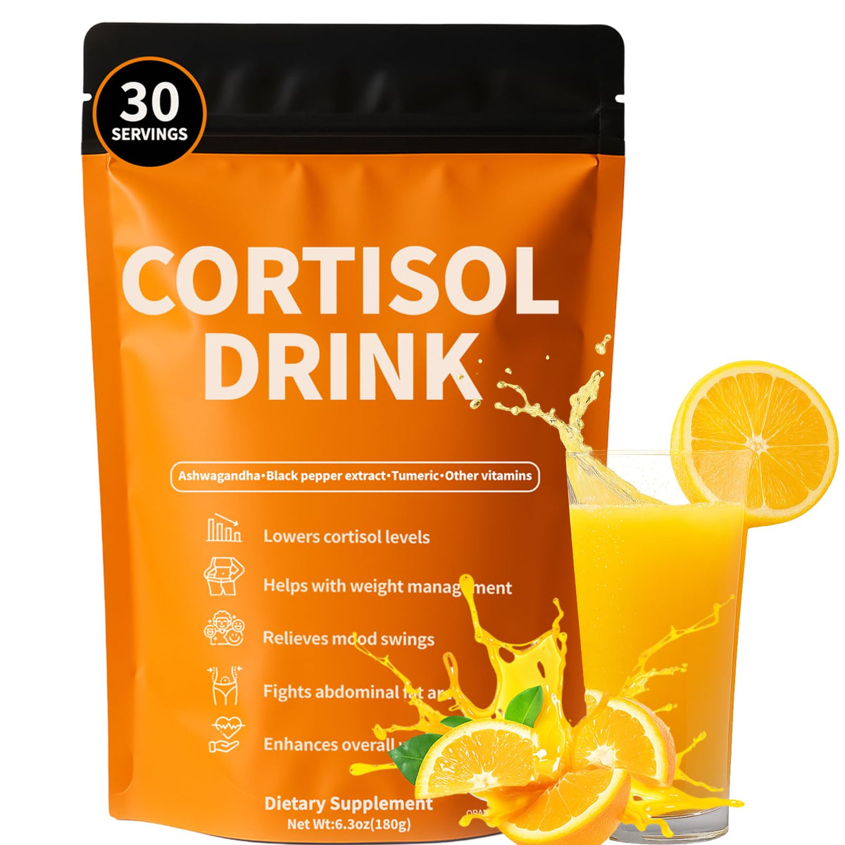 Rulinal Poudre de Boisson Cortisol 200g vue de face
