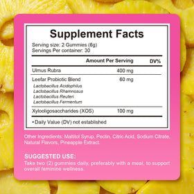 Rulviou Gummies Probiotiques pour Femmes 60 Comp. ingrédients