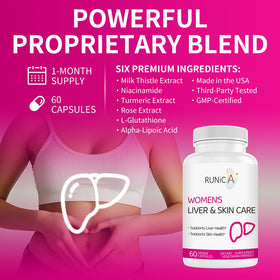RUNICA Chardon-Marie 300mg 60 capsules sur fond blanc