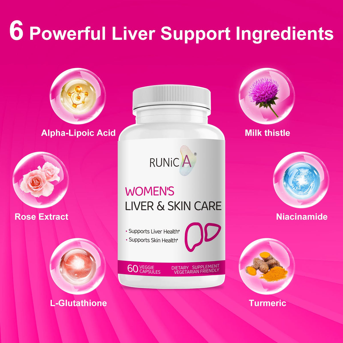 RUNICA Chardon-Marie 300mg 90 jours, étiquette avec ingrédients