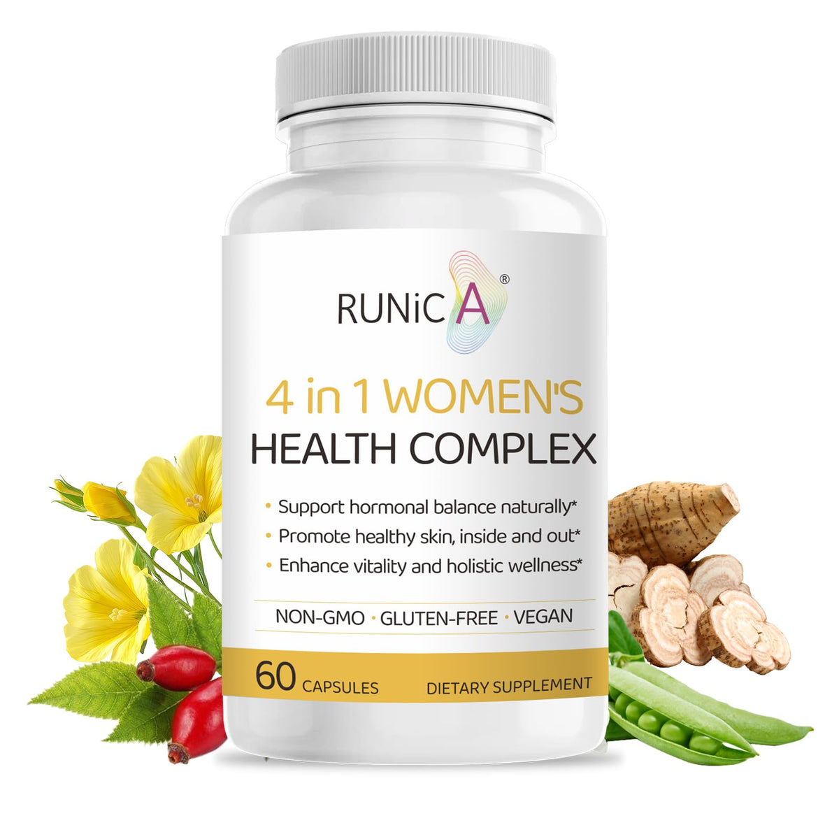 RUNICA Complément Alimentaire 4-en-1 pour Femmes - vue de l'emballage