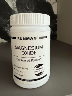 RUNMAG Poudre d'Oxyde de Magnésium Pur 227g sachet arrière