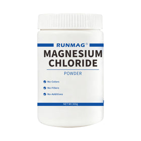 RUNMAG Poudre de Chlorure de Magnésium 300g sur une table en bois