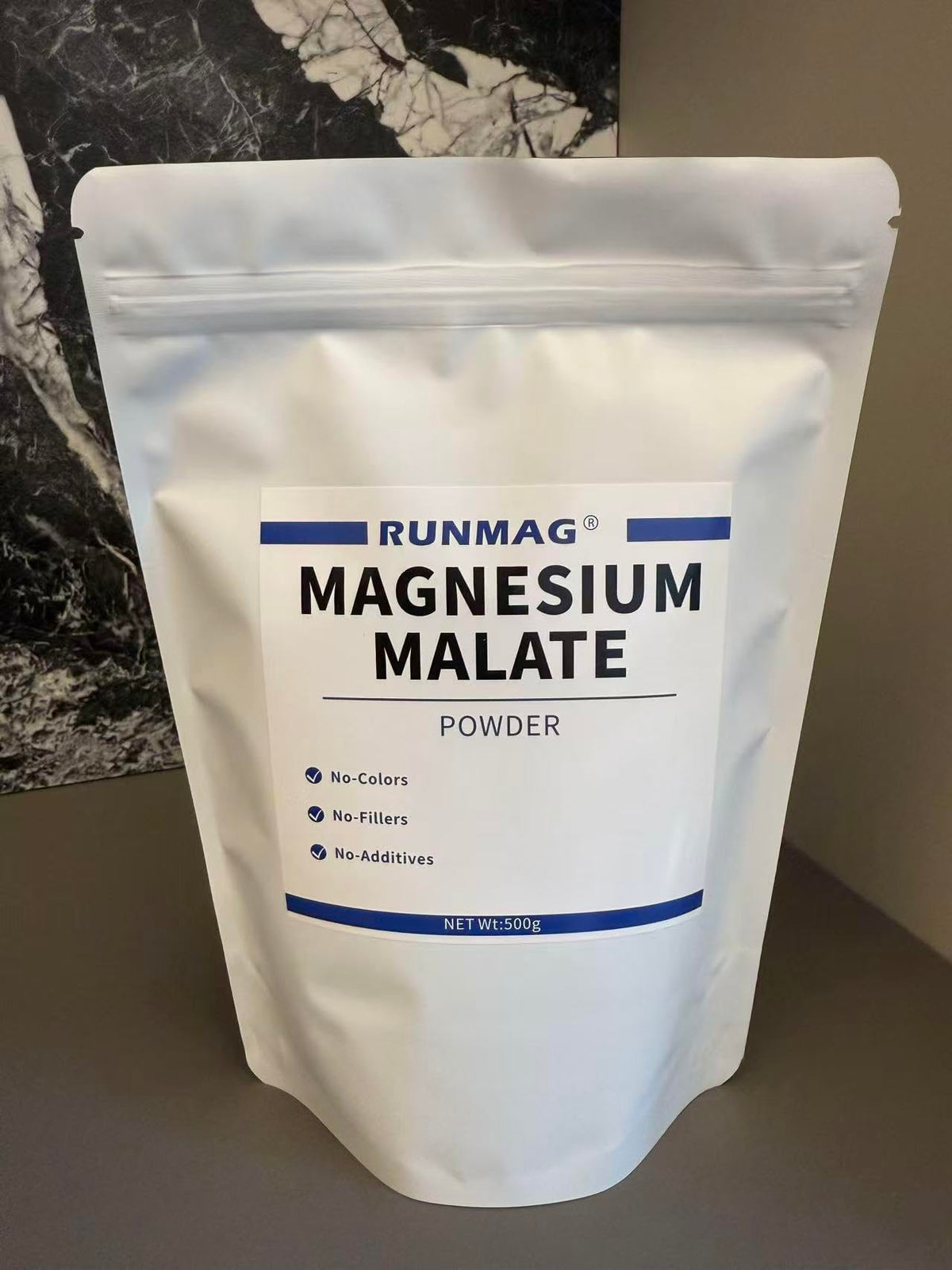 RUNMAG Poudre de Malate de Magnésium 500g vue arrière