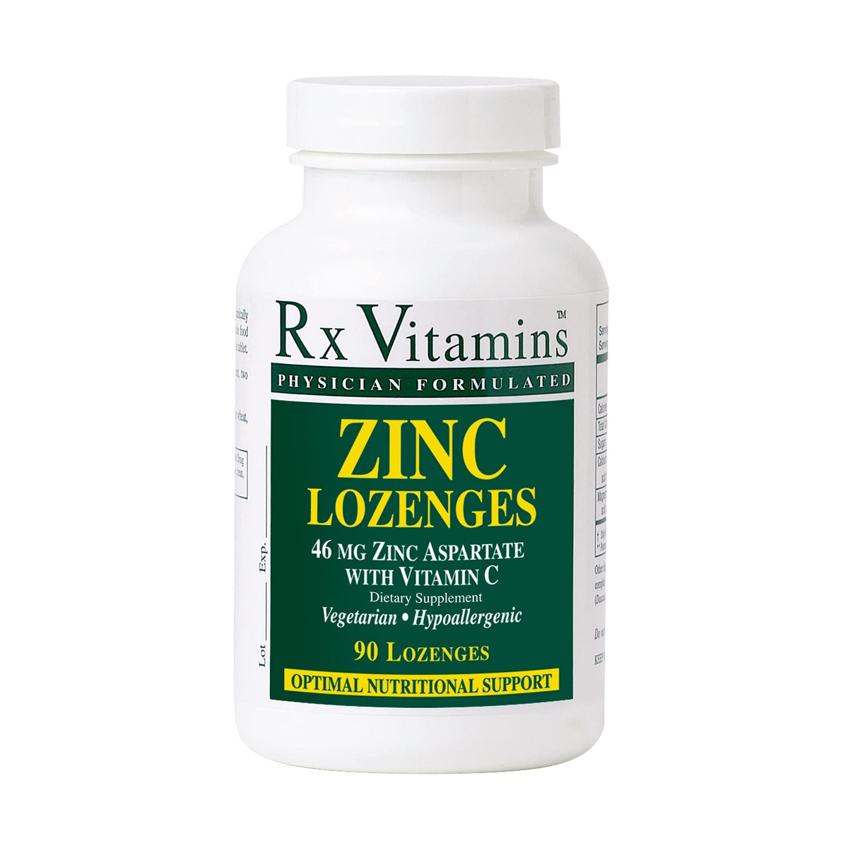 Rx Vitamins Bonbons au Zinc 90 Lozenges, packaging avec saveur cerise
