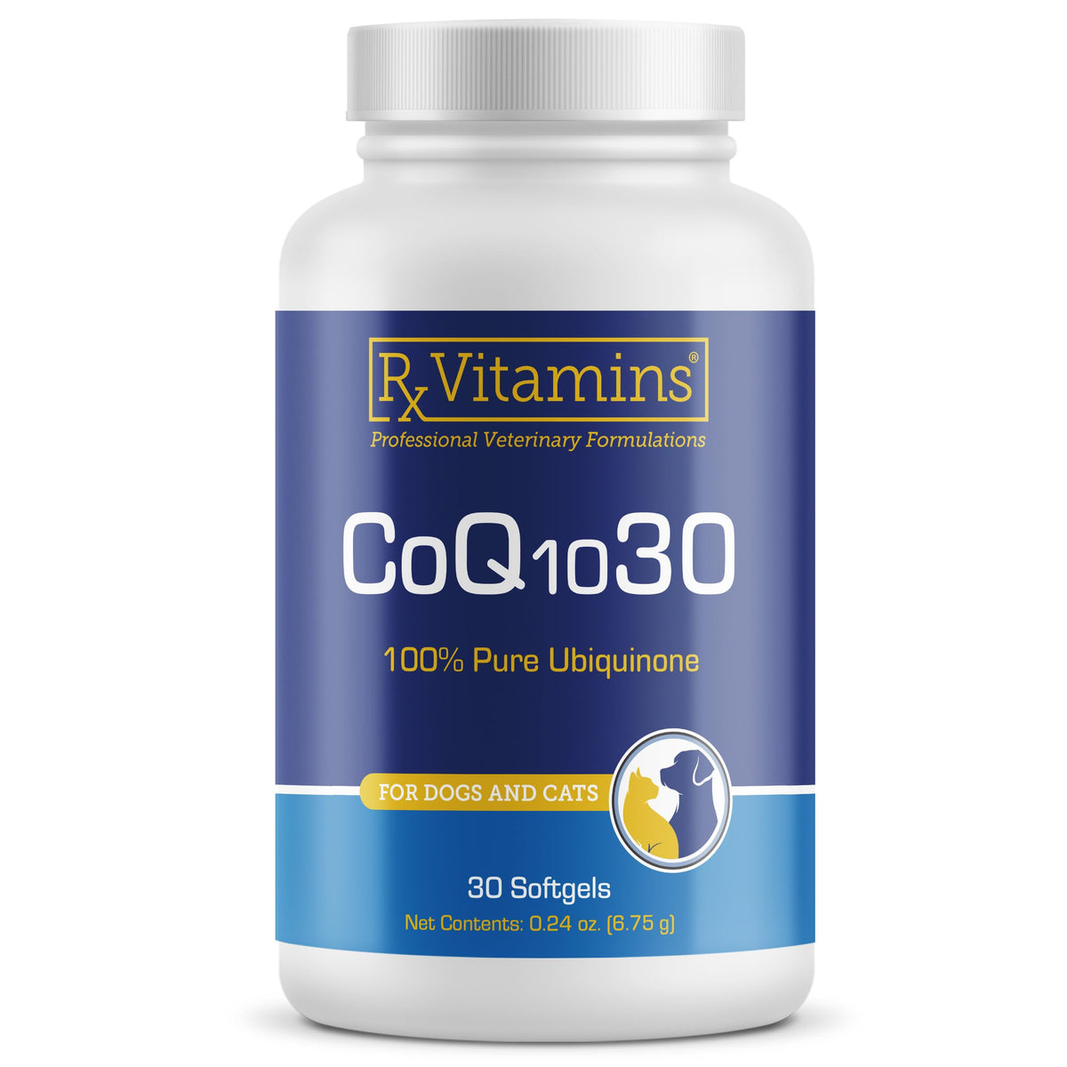 Rx Vitamins CoQ1030 30 capsules molles pour chiens et chats