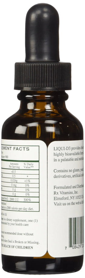Rx Vitamins Liqui-D3 2000 IU huile d'olive nutritive