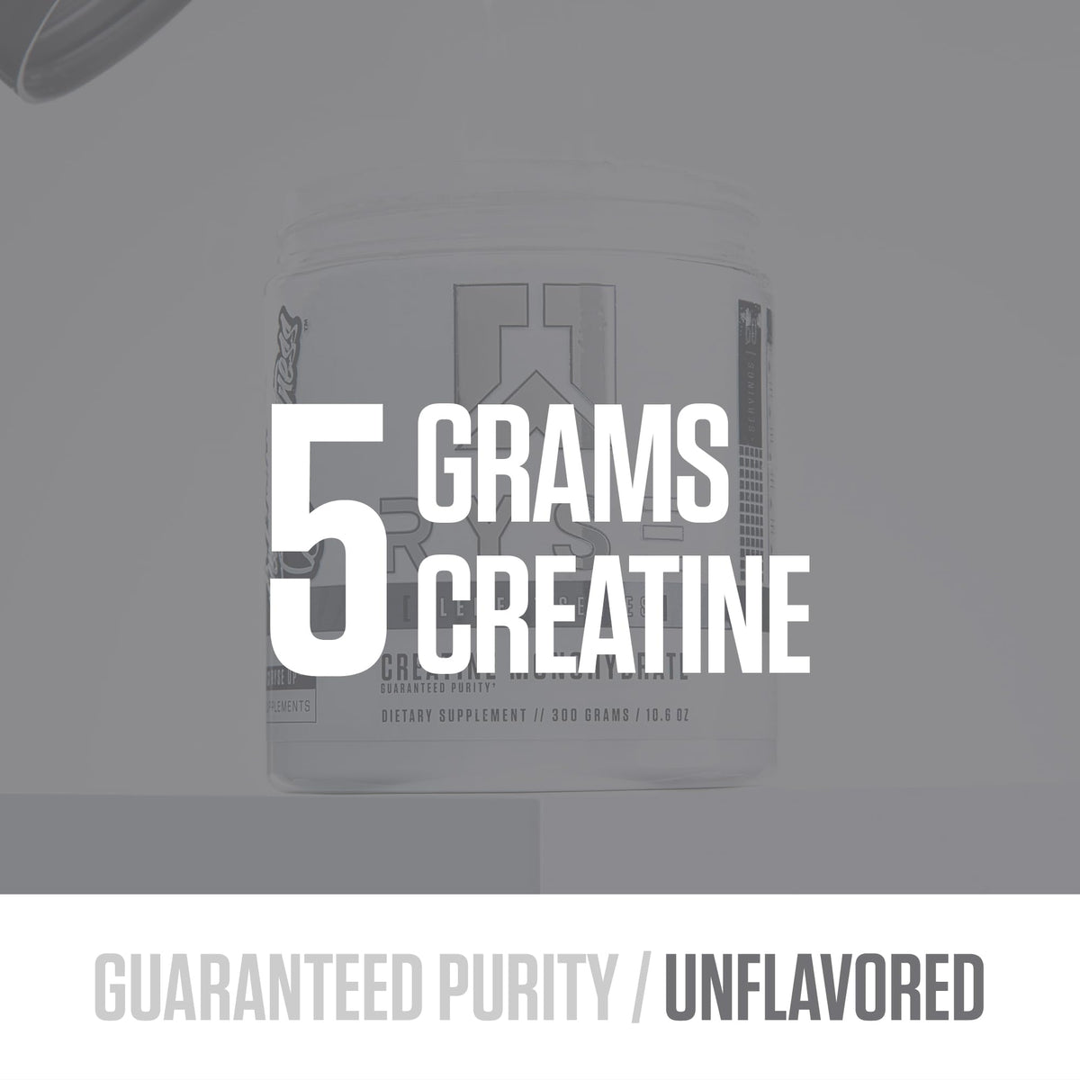 RYSE Créatine Monohydrate Poudre 649g avec cuillère doseuse