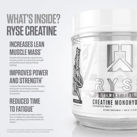 RYSE Créatine Monohydrate Poudre 649g sur une table de cuisine