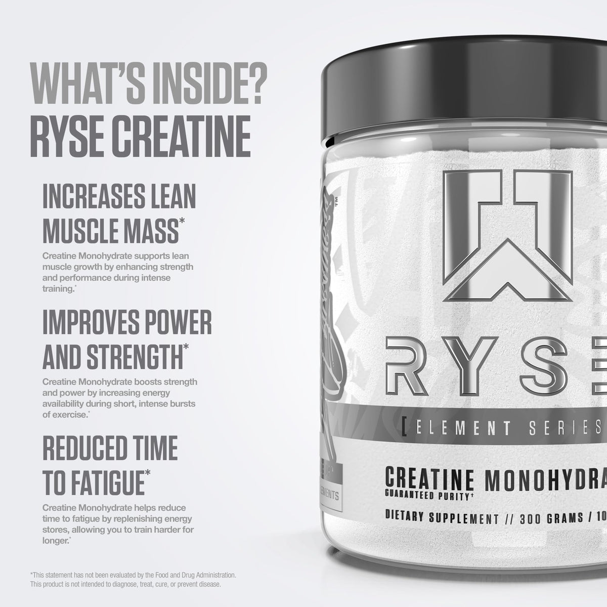 RYSE Up Créatine Monohydrate Poudre 358g en utilisation dans un shaker