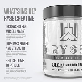 RYSE Up Créatine Monohydrate Poudre 358g en utilisation dans un shaker