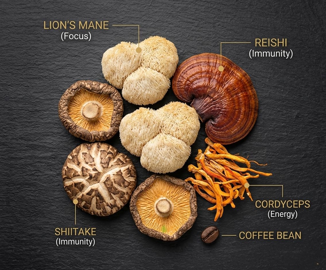 RYZAL Café aux Champignons, préparation chaude dans une tasse