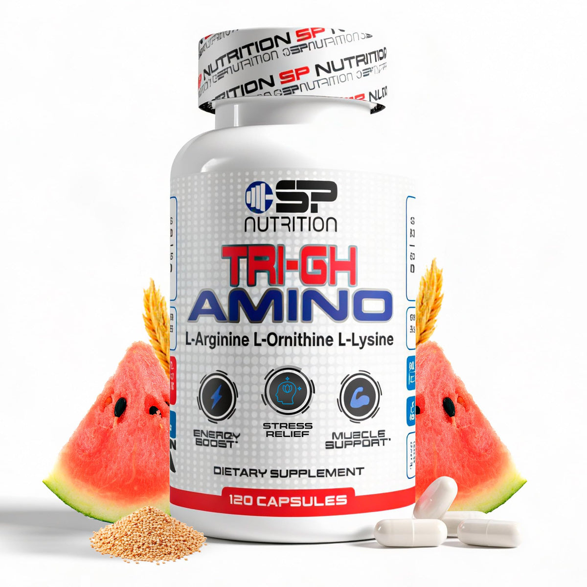 S Nutrition Tri-GH Amino Complex 120 Capsules, vue avant