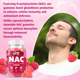 Saajoor Gummies NAC 1000mg avec des ingrédients naturels