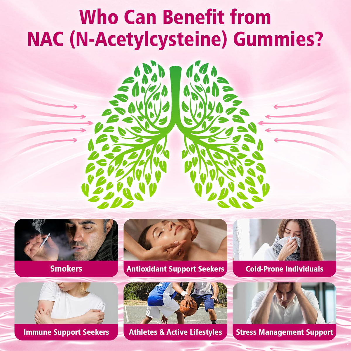 Saajoor Gummies NAC 1000mg côté de l'emballage