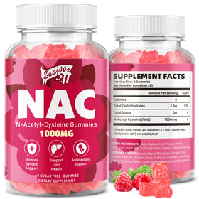 Saajoor Gummies NAC 1000mg saveur framboise avant
