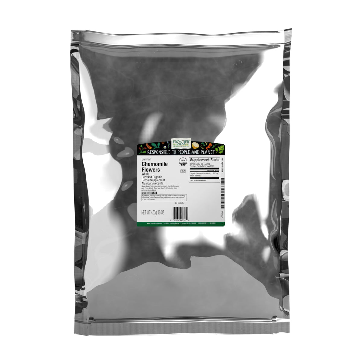 Sac de fleurs de camomille entières bio Frontier Co-op 481g