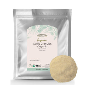 Sac de granulés d'ail bio Starwest Botanicals 472g vue de face