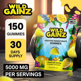 Sac de gummies de créatine WILD GAINZ goût citron