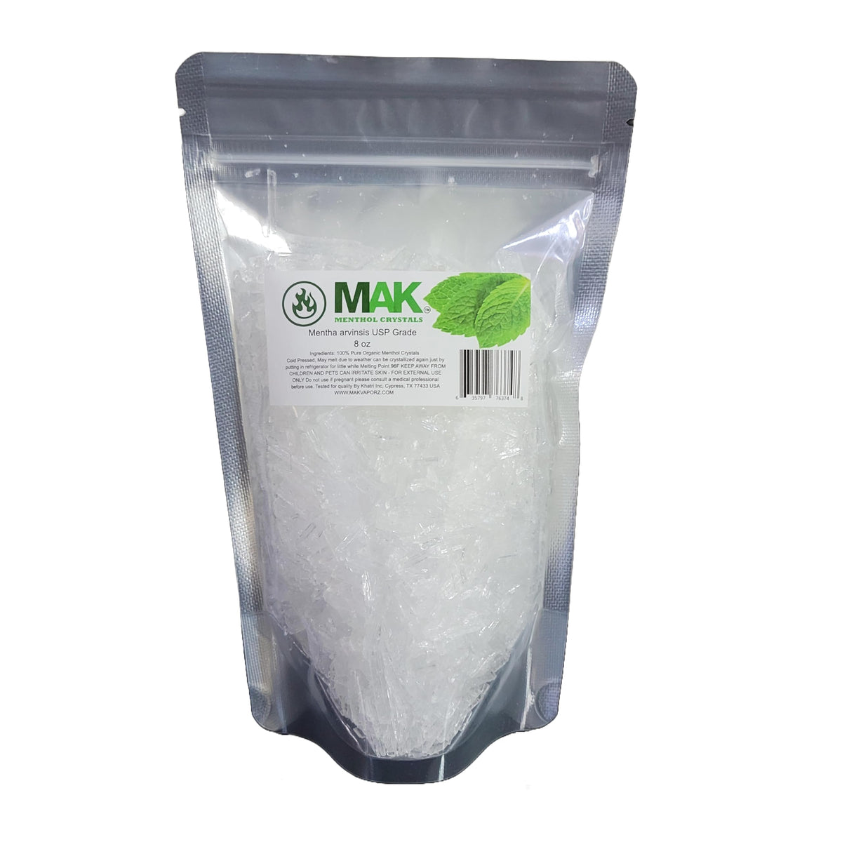 Sac refermable de cristaux de menthol MAK 231g