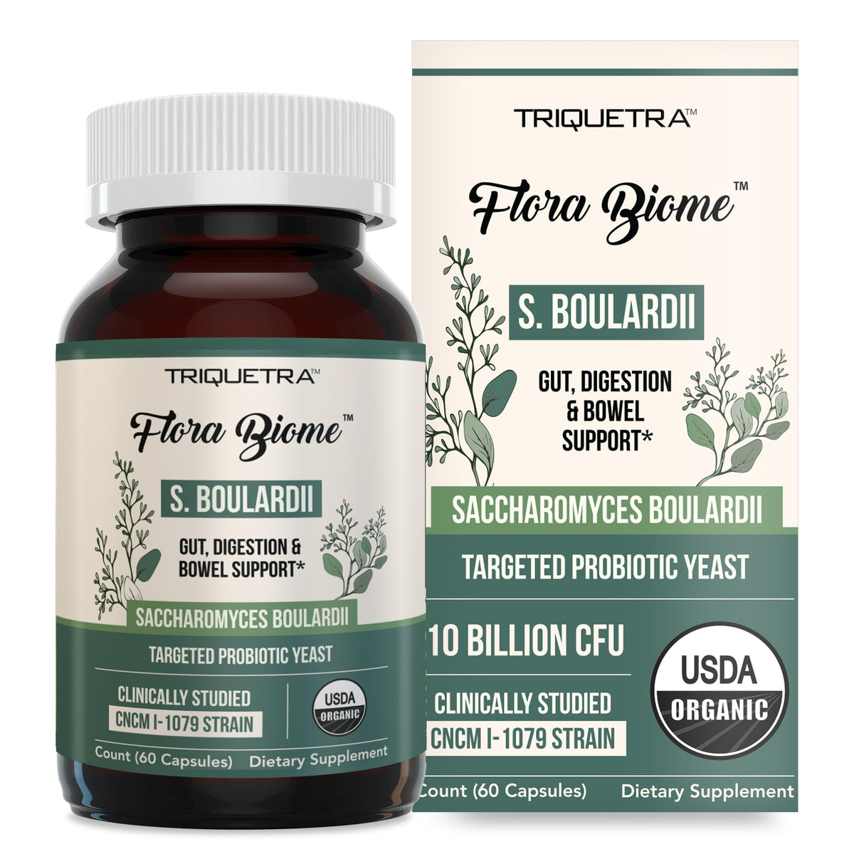 Saccharomyces Boulardii Triquetra Health 10 milliards CFU boîte avant