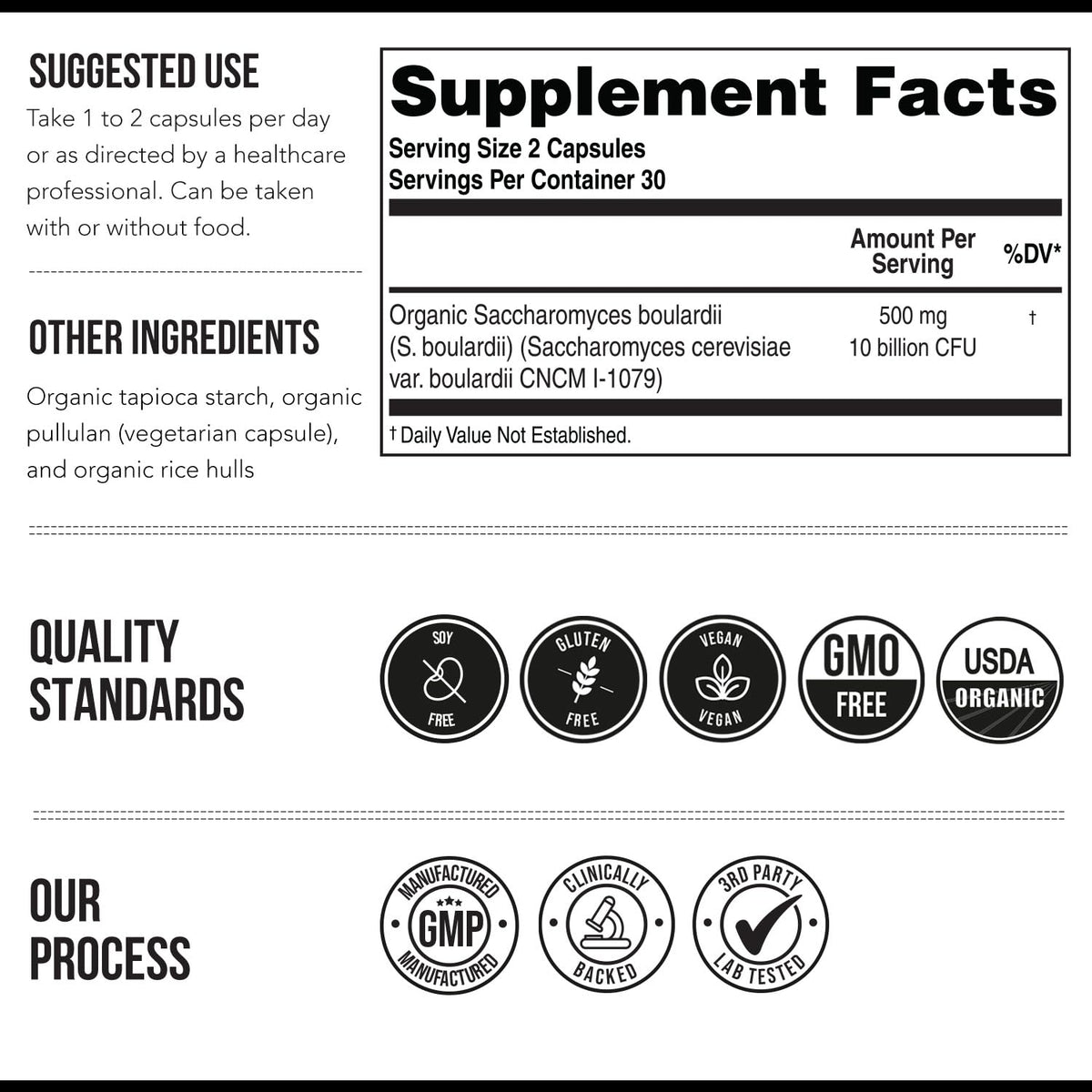 Saccharomyces Boulardii Triquetra Health boîte vue arrière