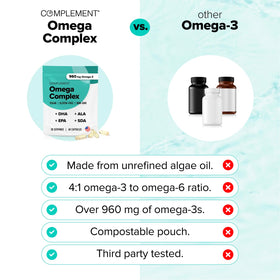 Sachet compostable du complément Omega 3 Végétal